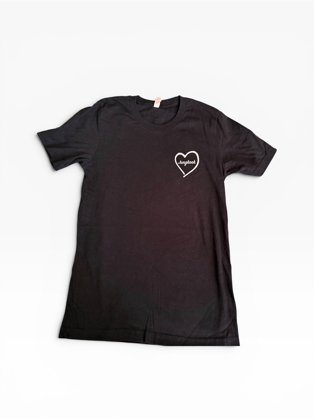 Black BTS Jungkook Heart‎ Graphic Tee